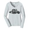 Ladies Long Sleeve Fan Favorite V Neck Tee Thumbnail