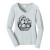 Ladies Long Sleeve Fan Favorite V Neck Tee Thumbnail