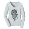 Ladies Long Sleeve Fan Favorite V Neck Tee Thumbnail