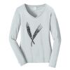 Ladies Long Sleeve Fan Favorite V Neck Tee Thumbnail