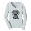 Ladies Long Sleeve Fan Favorite V Neck Tee Thumbnail