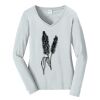 Ladies Long Sleeve Fan Favorite V Neck Tee Thumbnail