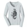 Ladies Long Sleeve Fan Favorite V Neck Tee Thumbnail