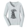 Ladies Long Sleeve Fan Favorite V Neck Tee Thumbnail