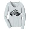 Ladies Long Sleeve Fan Favorite V Neck Tee Thumbnail