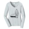 Ladies Long Sleeve Fan Favorite V Neck Tee Thumbnail