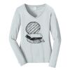 Ladies Long Sleeve Fan Favorite V Neck Tee Thumbnail