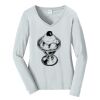 Ladies Long Sleeve Fan Favorite V Neck Tee Thumbnail