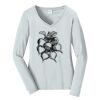 Ladies Long Sleeve Fan Favorite V Neck Tee Thumbnail