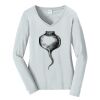 Ladies Long Sleeve Fan Favorite V Neck Tee Thumbnail