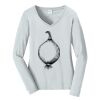 Ladies Long Sleeve Fan Favorite V Neck Tee Thumbnail