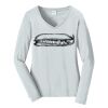 Ladies Long Sleeve Fan Favorite V Neck Tee Thumbnail