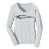 Ladies Long Sleeve Fan Favorite V Neck Tee Thumbnail