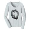 Ladies Long Sleeve Fan Favorite V Neck Tee Thumbnail