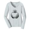 Ladies Long Sleeve Fan Favorite V Neck Tee Thumbnail