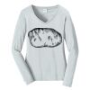 Ladies Long Sleeve Fan Favorite V Neck Tee Thumbnail