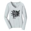 Ladies Long Sleeve Fan Favorite V Neck Tee Thumbnail