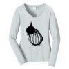 Ladies Long Sleeve Fan Favorite V Neck Tee Thumbnail