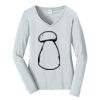 Ladies Long Sleeve Fan Favorite V Neck Tee Thumbnail