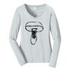 Ladies Long Sleeve Fan Favorite V Neck Tee Thumbnail