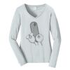 Ladies Long Sleeve Fan Favorite V Neck Tee Thumbnail