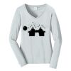 Ladies Long Sleeve Fan Favorite V Neck Tee Thumbnail