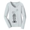 Ladies Long Sleeve Fan Favorite V Neck Tee Thumbnail