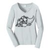 Ladies Long Sleeve Fan Favorite V Neck Tee Thumbnail