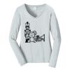 Ladies Long Sleeve Fan Favorite V Neck Tee Thumbnail