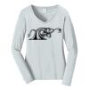 Ladies Long Sleeve Fan Favorite V Neck Tee Thumbnail