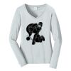 Ladies Long Sleeve Fan Favorite V Neck Tee Thumbnail