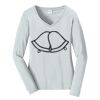 Ladies Long Sleeve Fan Favorite V Neck Tee Thumbnail