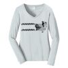 Ladies Long Sleeve Fan Favorite V Neck Tee Thumbnail