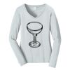 Ladies Long Sleeve Fan Favorite V Neck Tee Thumbnail