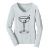 Ladies Long Sleeve Fan Favorite V Neck Tee Thumbnail