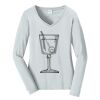 Ladies Long Sleeve Fan Favorite V Neck Tee Thumbnail