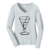 Ladies Long Sleeve Fan Favorite V Neck Tee Thumbnail