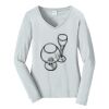 Ladies Long Sleeve Fan Favorite V Neck Tee Thumbnail