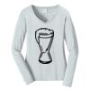 Ladies Long Sleeve Fan Favorite V Neck Tee Thumbnail