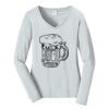 Ladies Long Sleeve Fan Favorite V Neck Tee Thumbnail