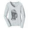 Ladies Long Sleeve Fan Favorite V Neck Tee Thumbnail