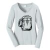 Ladies Long Sleeve Fan Favorite V Neck Tee Thumbnail