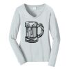 Ladies Long Sleeve Fan Favorite V Neck Tee Thumbnail