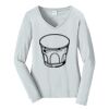 Ladies Long Sleeve Fan Favorite V Neck Tee Thumbnail