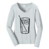 Ladies Long Sleeve Fan Favorite V Neck Tee Thumbnail