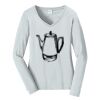 Ladies Long Sleeve Fan Favorite V Neck Tee Thumbnail