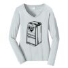 Ladies Long Sleeve Fan Favorite V Neck Tee Thumbnail