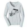 Ladies Long Sleeve Fan Favorite V Neck Tee Thumbnail