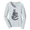 Ladies Long Sleeve Fan Favorite V Neck Tee Thumbnail