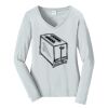 Ladies Long Sleeve Fan Favorite V Neck Tee Thumbnail